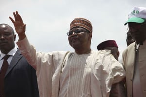 Ibrahim Babangida (au centre). © Sunday Alamba/AP/SIPA
