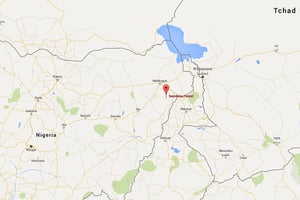 La forêt de Sambisa où les opérations de l’armée tentent de déloger Boko Haram. © Maps.