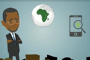 Dans une animation promotionnelle en ligne, WeCashUp se vend comme la solution universelle de paiement mobile en Afrique. © WeCashUp