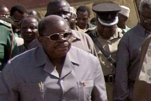 Benjamin Mpaka, le 25 juin 2002, alors président de la Tanzanie. © SAYYID AZIM / AP / SIPA