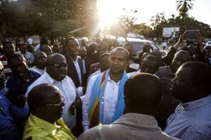 Moïse Katumbi à Lubumbashi le 11 mai 2016. Huit jours plus tard, l’opposant était inculpé pour atteinte à la sûreté de l’État. © Geert Vanden Wijngaert/AP/SIPA