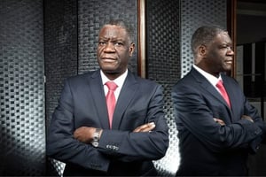 Le Dr Denis Mukwege, lors de son passage à Paris, en mars 2016. © Bruno Lévy pour J.A.
