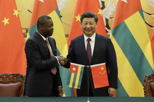 Xi Jinping et Faure Gnassingbé le 30 mai à Pékin © Jason Lee/AP/SIPA