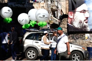 Militants du parti citoyen Beirut Madinati, le 8 mai, à Beyrouth. © HASSAN AMMAR/AP/SIPA