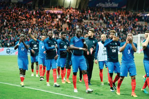 L’équipe de France lors d’un match amical contre le Cameroun, le 30 mai, à Nantes. © MOUNIC ALAIN/PRESSE SPORTS