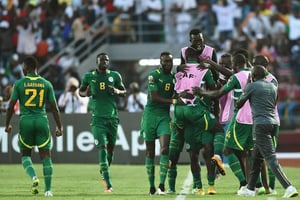 L’équipe du Sénégal lors d’un match de la dernière CAN, le 19 janvier 2015 à Mongomo. © AFP