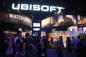 L’espace d’Ubisoft au selon E3 de Los Angeles en 2013.. © Alexandra Wyman/AP/SIPA
