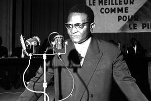 Hamani Diori, au congrès du Rassemblement démocratique africain, en 1959. © Archives J.A.