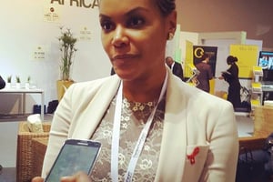 Malika Dossou Bongo Ondimba, lors du New York Forum Africa 2016. © Facebook/Malika Dossou Bongo Ondimba