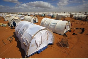 Le camp de réfugiés d’Ifo, à l’extérieur du complexe de Dadaab, à l’est du Kenya © Jerome Delay/AP/SIPA