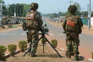 Des soldats français à Bangui, le 30 janvier 2014. © Issouf Sanogo/AFP