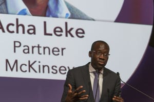 Acha Leke, DG Afrique de McKinsey. © Jacques Torregano/CEO FORUM/J.A.
