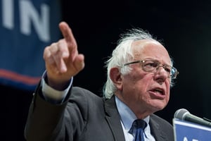 Le démocrate Bernie Sanders lors d’un meeting à New York, le 23 juin 2016. © Craig Ruttle/AP/SIPA