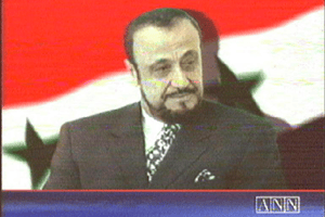 Capture vidéo de Rifaat al-Assad, oncle de Bachar al-Assad, le 12 juin 2000. © AFP