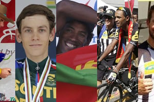 Daryl Impey, Louis Meintjes, Daniel Teklehaimanot, Natnael Berhane, Reinardt Janse van Rensburg, coureurs africains du Tour de France 2016. © AP/SIPA/Montage J.A.