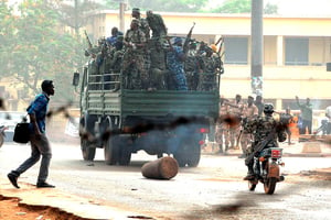 Le 22 mars 2012, à Bamako. Ce jour-là, une poignée de soldats prend le pouvoir. © Habibou Kouyate/AFP