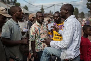 Six militants du mouvement des jeunes indignés opposés à toute prolongation du mandat du président congolais Joseph Kabila, condamnés pour « tentative d’incitation à la révolte », ont été graciés. © Frederico Scoppa/AFP