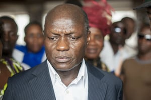 José Mario Vaz, chef de l’État bissau-guinéen le 3 mars 2014. © Sylvain CHERKAOUI pour Jeune Afrique