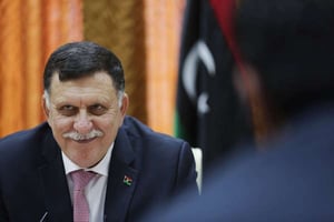 Le chef du gouvernement d’union nationale Fayez al-Sarraj à Tripoli le 31 mars 2016. © Mohamed Ben Khalifa/AP/SIPA