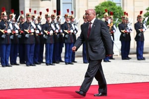 Jacob Zuma en visite à Paris, le 11 juillet 2016. © Thibault Camus/AP/SIPA
