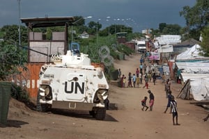 À Djouba, plus de 30 000 civils ont trouvé refuge dans un camp de l’ONU, le 25 juillet 2016. © Jason Patinkin/AP/SIPA