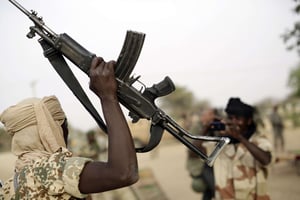 Des soldats tchadiens à Damasak le 18 mars 2015 © Jerome Delay/AP/SIPA