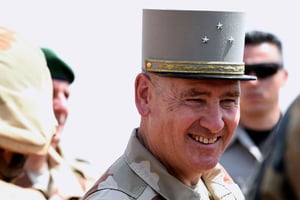 Le général de division Patrick Bréthous, commandant de la Force Barkhane, le 19 février 2016. © Miguel Medina / AFP