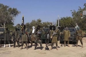 Capture d’écran d’une vidéo de Boko Haram, rendue publique en octobre 2014. © AP/SIPA