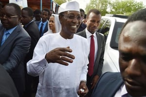 Idriss Deby Itno à N’djamena, le 10 avril 2016. © AFP