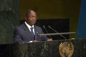 Paul Biyoghé Mba, aux Nations unies. © Rick Bajornas/UN Photo