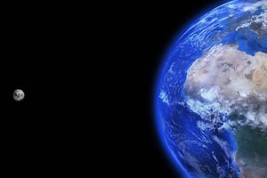 La Terre et la lune vues de l’espace. © Arek Socha/CC/Pixabay