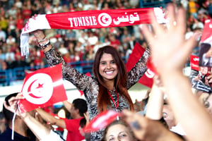 Meeting de Nidaa Tounes, le 15 novembre 2014, à Tunis, quelques jours avant le premier tour de l’élection présidentielle. © augustin le gall/HAYTHAM/REA