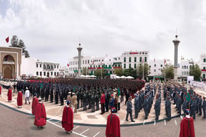 Cérémonie de prestation de serment d’officiers frais émoulus, devant le palais royal de Tétouan, le 31 juillet. © DN photography