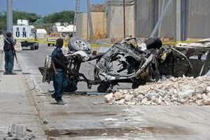 Attentat suicide à la voiture piégée le 26 juillet 2016 à Mogadiscio. © Mohamed Abdiwahab/AFP
