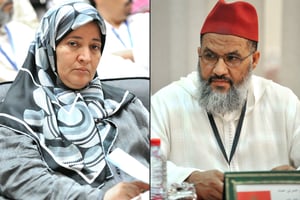 Les protagonistes de l’affaire, Fatima Neffar et Omar Benhammad. © AFP
