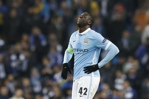 Yaya Touré lors du match Manchester City vs Dynamo de Kiev en ligue des champions, en mars 2016. © Jon Super/AP/SIPA