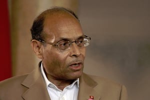 Moncef Marzouki, ancien président tunisien et fondateur du parti Al Irada. © Maya Alleruzzo/AP/SIPA