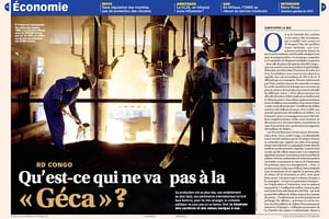 Ouverture des pages « Jeune Afrique » n°2907. © J.A.