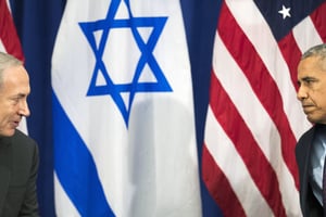 Le Premier ministre israélien et Barack Obama, le 21 septembre, à New York. © Drew Angerer/Pool via CNP/AFP