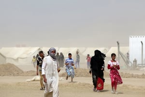 Camp de réfugiés à Amriyat al-Fallouja, au sud-ouest de Bagdad. © Ahmad Mousa/AFP