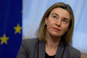 Federica Mogherini, Haute représentante de l’Union européenne pour les Affaires étrangères. © Virginia Mayo/AP/SIPA