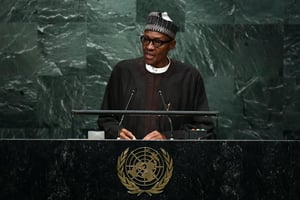 Muhammadu Buhari au siège des Nations unies, le 20 septembre 2016. © Jewel Samad/AFP