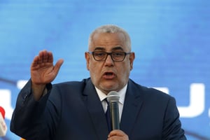 Abdelilah Benkirane, chef du PJD, avait été reconduit comme chef du gouvernement le 10 octobre 2016. © Abdeljalil Bounhar/AP/SIPA