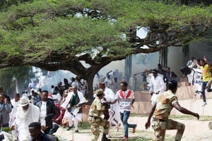 Le 2 octobre, au moins 55 personnes sont mortes dans un mouvement de panique provoqué par les tirs de sommation et les gaz lacrymogènes de la police à Bishoftu. © Jeune Afrique