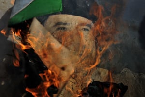 À Ben Jawad, le 27 mars 2011. © ARIS MESSINIS/AFP