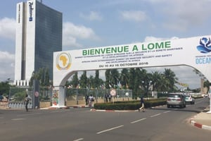 L’entrée du sommet de Lomé sur la sécurité maritime, le 14 octobre 2016. © DR