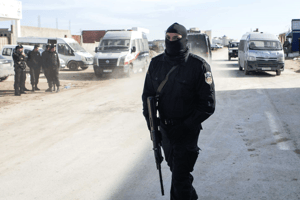 Des membres de la brigade antiterroriste à Raoued, près de Tunis, le 4 février 2014. (illustration) © Aimen Zine/AP/SIPA