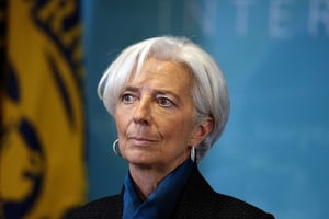 La patronne du FMI, Christine Lagarde, à Washington le 15 janvier 2015. © Alex Brandon/AP/SIPA