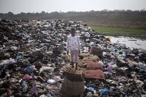Dans le quartier d’Old Fadama, à Accra, au Ghana en janvier 2015. © CARBAJAL PEREZ JAVIER/SIPA