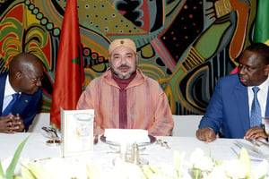 Le président sénégalais, Macky Sall, a offert un déjeuner officiel au roi du Maroc le 7 novembre 2016. © Maghreb Arab Press